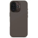 Decoded AntiMicrobial Silicone Backcover with MagSafe for iPhone 16 - Dark Brown