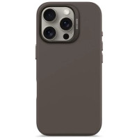 Decoded AntiMicrobial Silicone Backcover with MagSafe for iPhone 16 Pro - Dark Brown