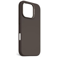 Decoded AntiMicrobial Silicone Backcover with MagSafe for iPhone 16 Pro - Dark Brown