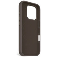 Decoded AntiMicrobial Silicone Backcover with MagSafe for iPhone 16 Pro - Dark Brown