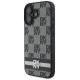 Dkny Checkered Pattern & Printed Stripes case for iPhone 16 - black