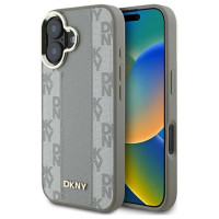 Dkny Checkered Pattern Magsafe iPhone 16 Case - Beige