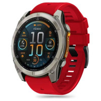 Tech-Protect Silicone Line Strap for Garmin Fenix 5X / 5X Plus / 6X / 6X Pro / 7X / 8 (51 mm) - Red