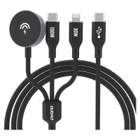 Dudao Apple Watch Dudao A12Max+ PD 100W 3in1 Charger Cable: USB-C Lightning 1.2m - Black