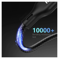 Dudao Apple Watch Dudao A12Max+ PD 100W 3in1 Charger Cable: USB-C Lightning 1.2m - Black