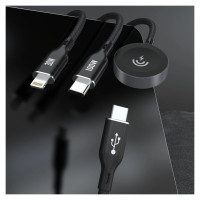 Dudao Apple Watch Dudao A12Max+ PD 100W 3in1 Charger Cable: USB-C Lightning 1.2m - Black
