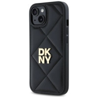 Dkny Quilted Stack Logo iPhone 15 Case - Black