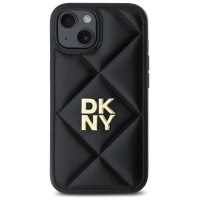 Dkny Quilted Stack Logo iPhone 15 Case - Black
