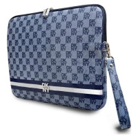 Dkny Sleeve Checkered Pattern Printed Stripes 14" Laptop Case - Blue