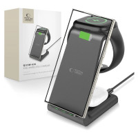 Tech-Protect QI15W-A36 3in1 Charging Station for Android - Black
