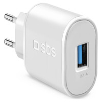 SBS TETR1USB2AWFAST 10W USB-A Wall Charger - White