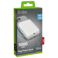 SBS Powerbank SBS TEBB5000MAG1CW 5000 mAh USB-C, MagSafe compatible - white