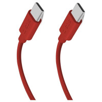 SBS TECABLETISSUETCCR USB-C - USB-C 1.5m 60W Braided Cable - Red