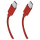 SBS TECABLETISSUETCCR USB-C - USB-C 1.5m 60W Braided Cable - Red
