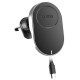 SBS TESUPP15WRETRACABL Wireless Charger Smartphone Holder with Retractable Cable Compatible with MagSafe - Black