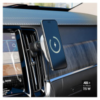 SBS TESUPP15WRETRACABL Wireless Charger Smartphone Holder with Retractable Cable Compatible with MagSafe - Black