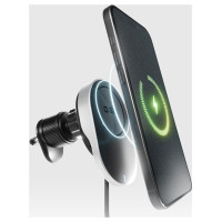 SBS TESUPP15WRETRACABL Wireless Charger Smartphone Holder with Retractable Cable Compatible with MagSafe - Black