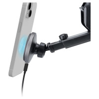 SBS TESUPMAGEXTWIR15W Telescopic Smartphone Holder with Wireless Charger, MagSafe Compatible, for Windshield and Dashboard - Black