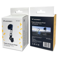 Wozinsky WCT5-6S2Y Car Holder with Qi/MagSafe 15W Inductive Charger for Air Vent - Black