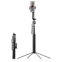 Wozinsky WST-360YS Selfie Stick with Tripod Function with 360° AI Auto Face Tracking Gesture Control - Black