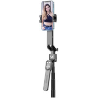 Wozinsky WST-360YS Selfie Stick with Tripod Function with 360° AI Auto Face Tracking Gesture Control - Black