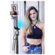 Wozinsky WST-360YS Selfie Stick with Tripod Function with 360° AI Auto Face Tracking Gesture Control - Black