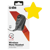 SBS TEEARSETMONOMOTOBTK mono wireless headset for motorcycle helmet - black