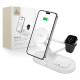 Tech-Protect QI15W-A41 3in1 Wireless Charger with MagSafe for Apple Devices - White