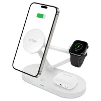 Tech-Protect QI15W-A41 3in1 Wireless Charger with MagSafe for Apple Devices - White