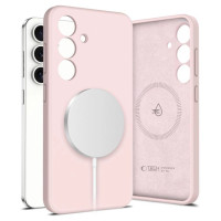 Tech-Protect Liquid Silicone MagSafe Case for Samsung Galaxy S25 - Pink