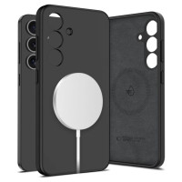 Tech-Protect Liquid Silicone MagSafe Case for Samsung Galaxy S25 - Black