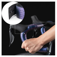 Rockbros Handlebar Tape Perforated Silicone with Chameleon Effect - Purple