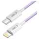 Tech-Protect Ultraboost Lite Lightning Cable PD60W/3A 2m - Purple