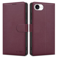 Tech-Protect Wallet Case for iPhone 16e - Burgundy