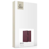 Tech-Protect Wallet Case for iPhone 16e - Burgundy