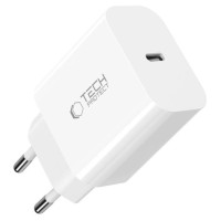 Tech-Protect NC20W PD20W USB-C wall charger with USB-C cable - white