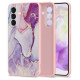 Tech-Protect Icon Case for Samsung Galaxy A36 5G - Marble - Pink