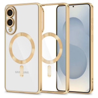 Tech-Protect MagFlex MagSafe Case for Samsung Galaxy S25 Edge - Transparent Gold
