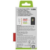 SBS Powerbank SBS 20000 mAh 20W with built-in USB-C cable and digital display - black