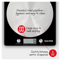 Salter 1036 BCFEU12 Disc Electronic Digital Kitchen Scales Black