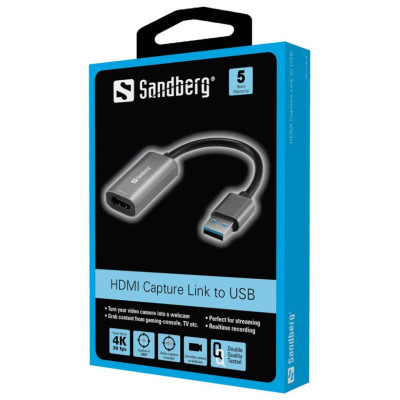Sandberg 134-19 HDMI Capture Link to USB