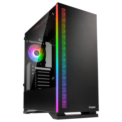 Zalman S5 Black ATX, RGB fan + fan, T/G