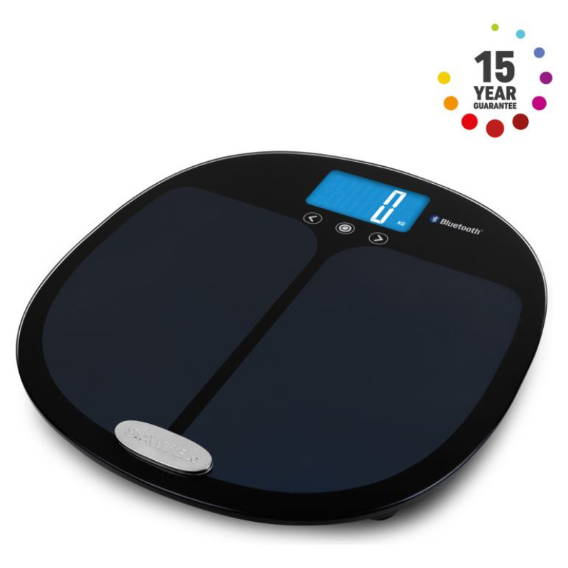 Salter 9192 BK3R Curve Bluetooth Smart Analyser Bathroom Scale black