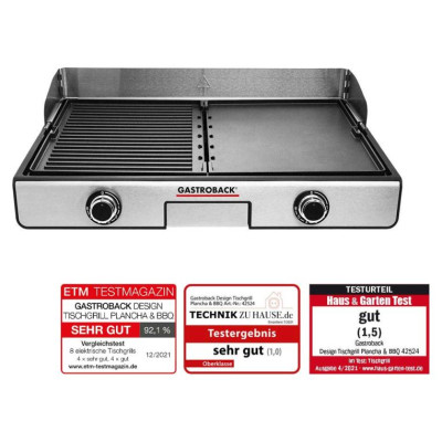Gastroback 42524 Design Table Grill Plancha & BBQ