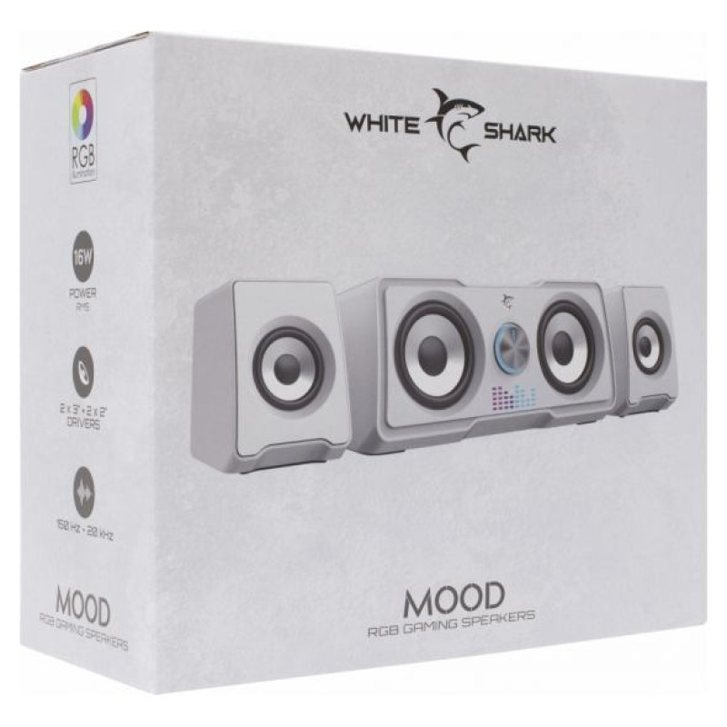 White Shark GSP-968 Mood RGB Gaming 2.2 Speaker System White