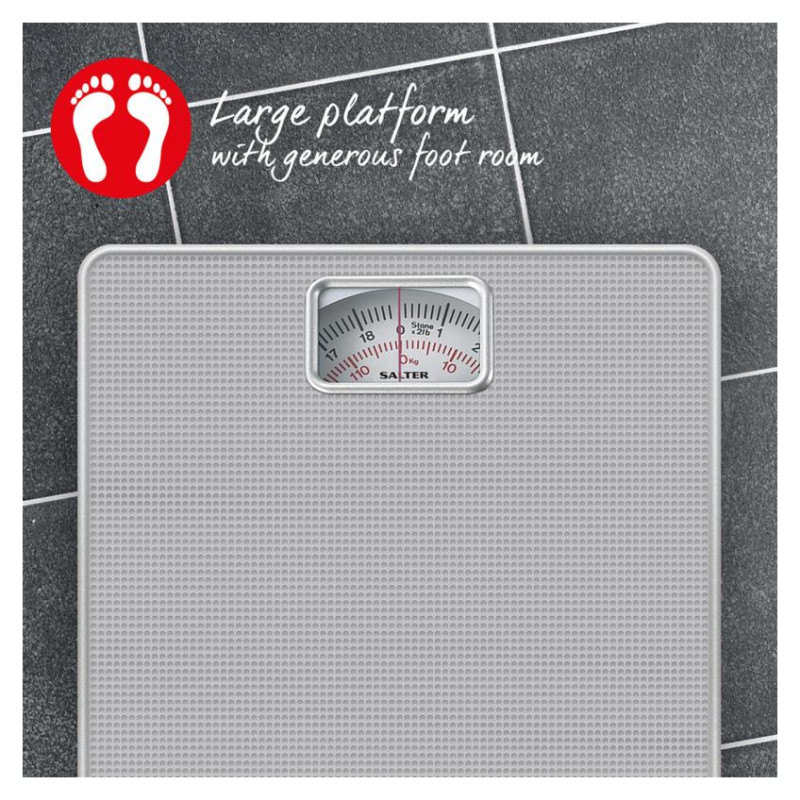 Salter 433 SFEU12 Mechanical Bathroom Scale Silver