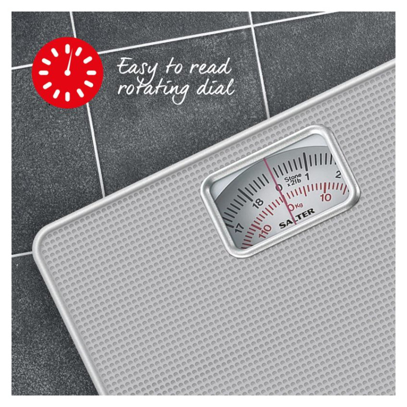 Salter 433 SFEU12 Mechanical Bathroom Scale Silver