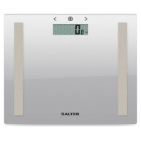 Salter 9113 SV3RAREU16 Compact Glass Analyser Bathroom Scales - Silver