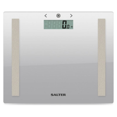Salter 9113 SV3RAREU16 Compact Glass Analyser Bathroom Scales - Silver