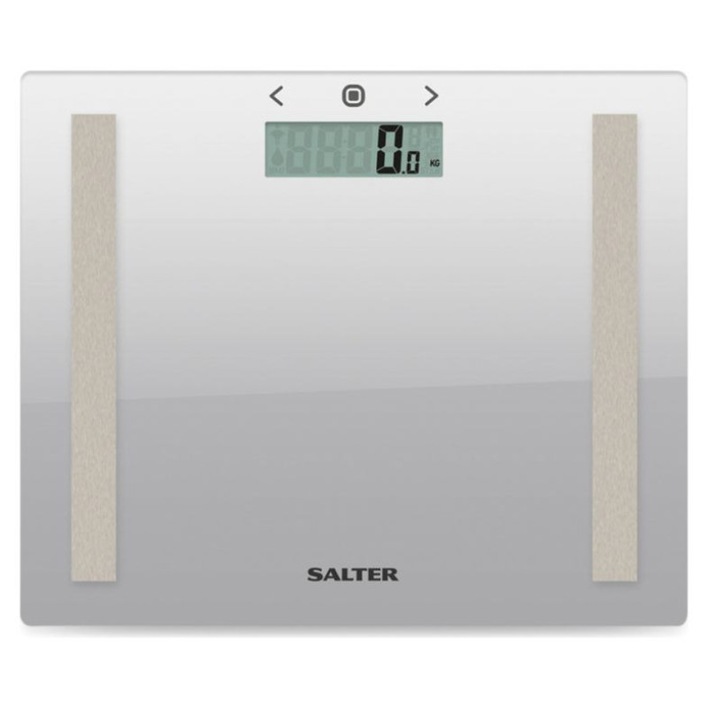 Salter 9113 SV3RAREU16 Compact Glass Analyser Bathroom Scales - Silver
